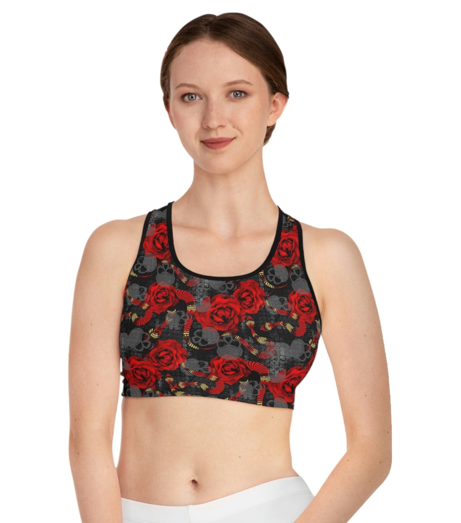 Skulls & Roses Sports Bra
